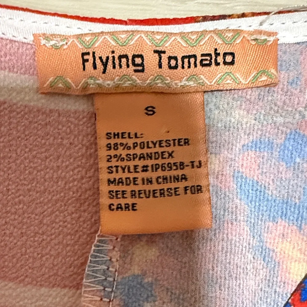 Flying Tomato Red and Blue Floral Jumpsuit - Picture 3 of 7